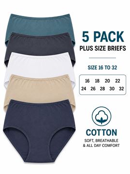 Immagine di 5 PACK COTTON BRIEFS ALL DAY COMFORT MUTLI COLOURS